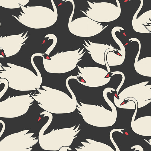 ART GALLERY FABRICS - Hello, Ollie - CANVAS - Swanlings Bevy - Nightfall
