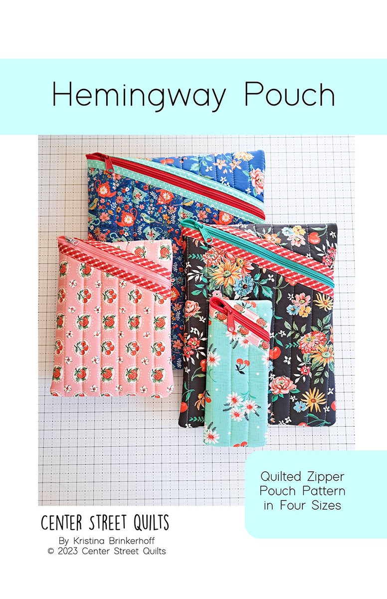 Hemingway Pouch Pattern by Kristina Brinkerhoff