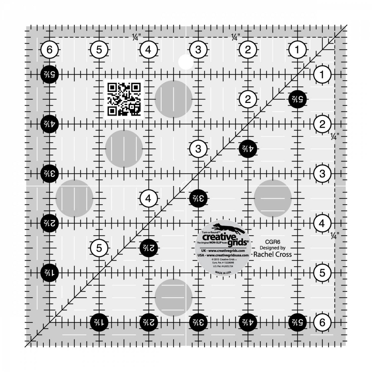 Creative Grids Quilting Ruler 6 1/2in Square - CGR6