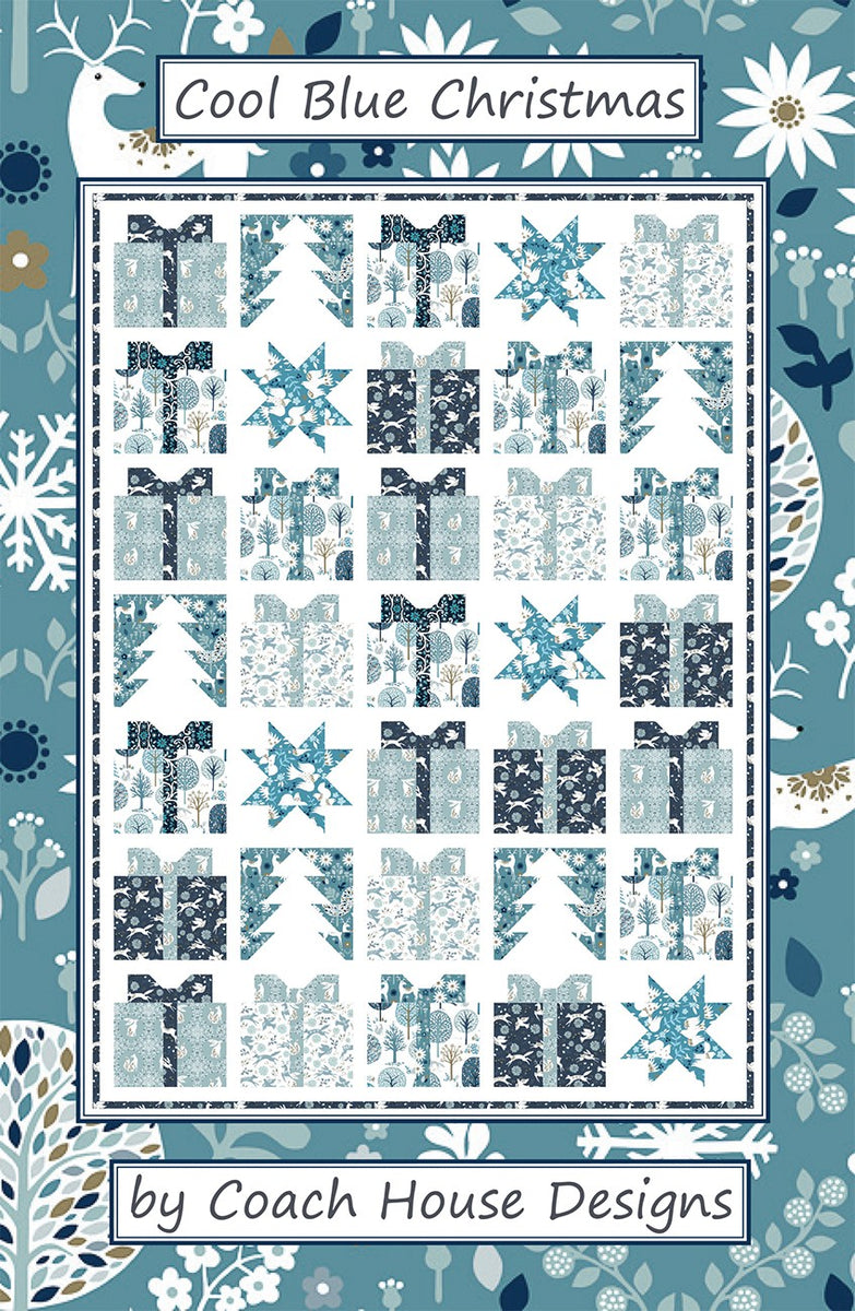 Cool Blue Christmas Quilt Pattern by Barbara Cherniwchan