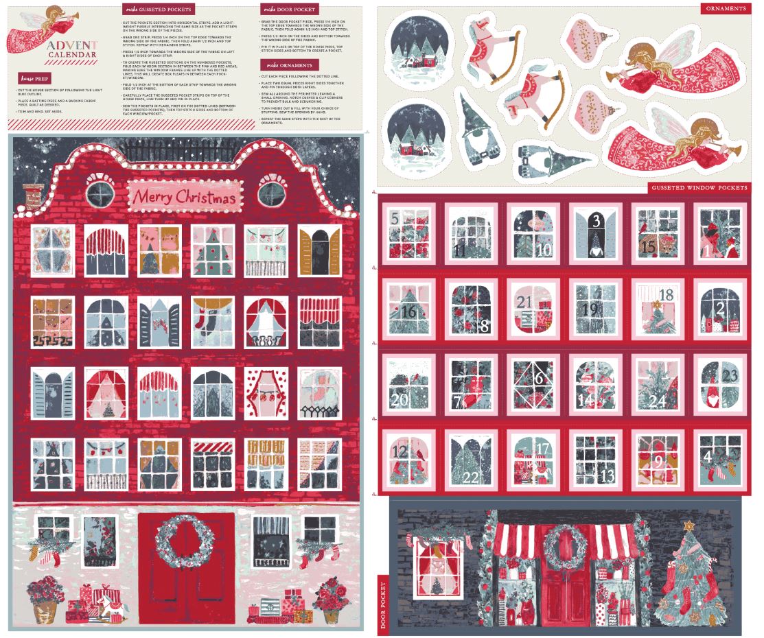 ART GALLERY FABRICS - Adventale - PANEL - Advent Calendar - PL1058-