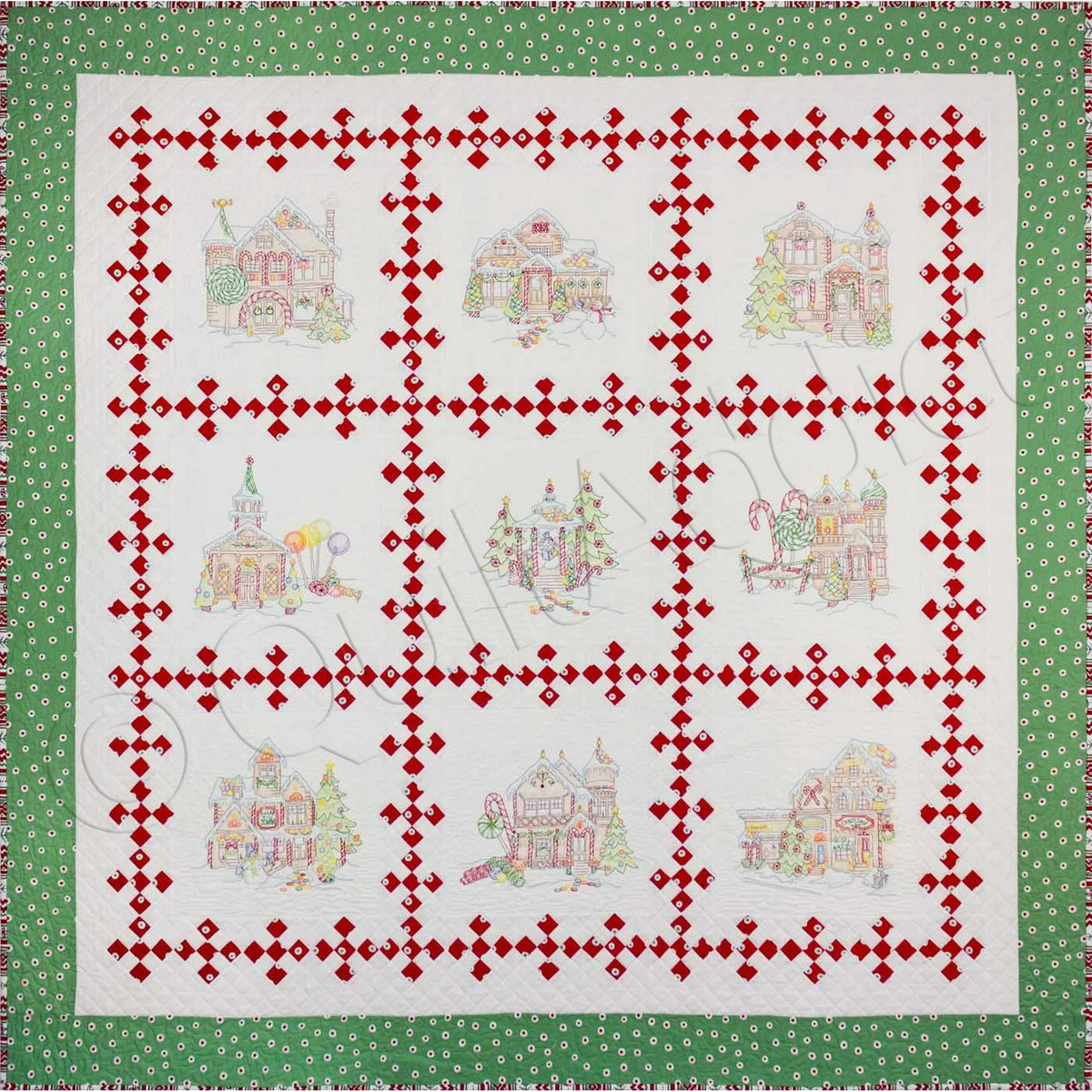 Crabapple Hill Studio - Gingerbread Square Block Of The Month Block Complete Set