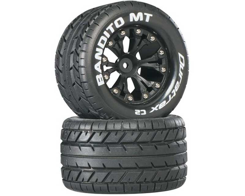 Duratrax DTXC3502 Bandito MT 2.8 inch 2WD Mounted Rear C2 Black (2 Pcs)- OPENED/UNUSED (DTXC3502)