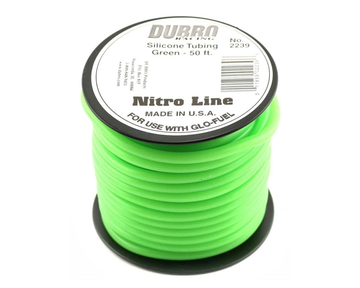 Silicone 50' Fuel Tubing, Green DUB2239
