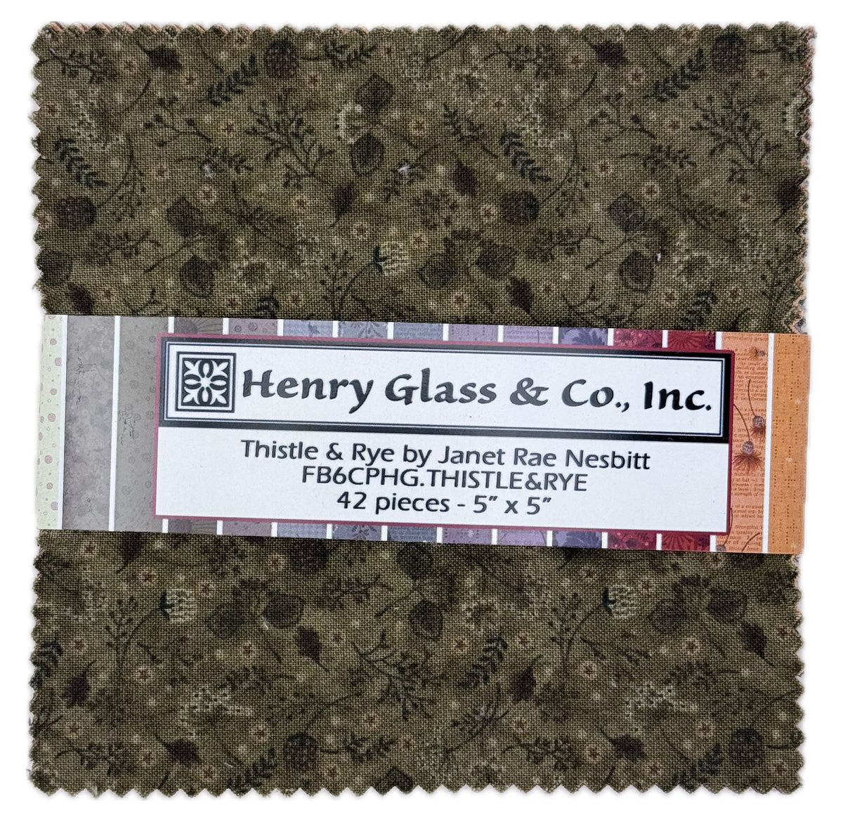 Henry Glass - Thistle & Rye 5" Squares 42 pcs