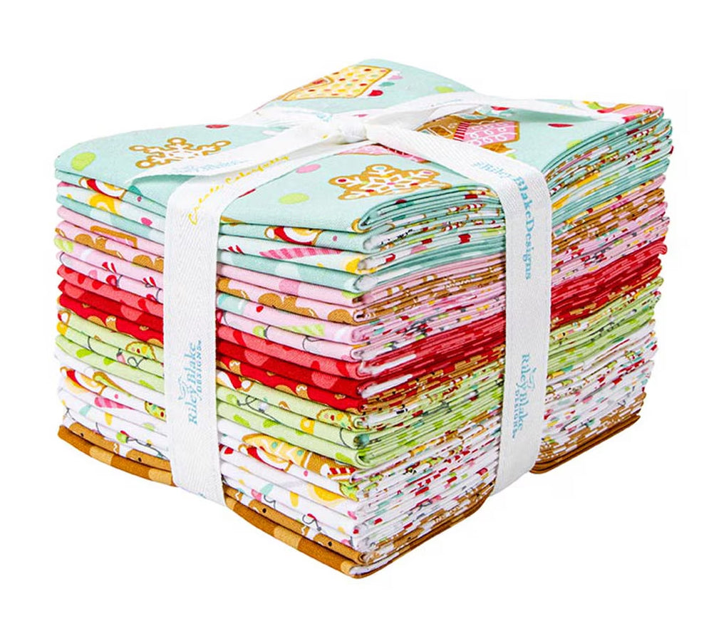 Riley Blake - Gingerbread Kisses Fat Quarter Bundle by Doodlebug Design Inc 21 pcs