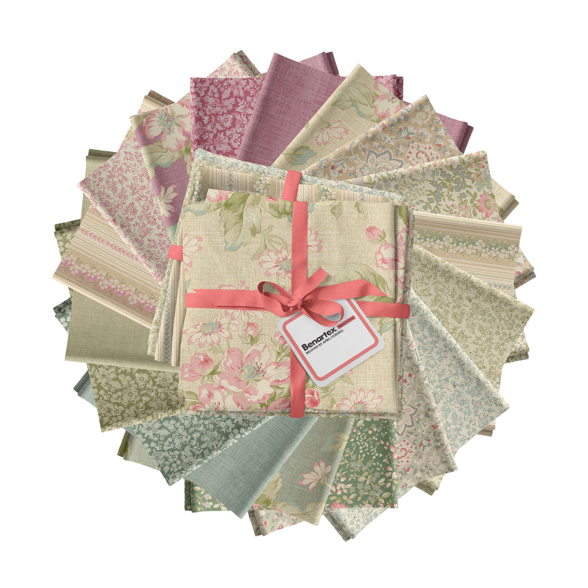 Benartex - Beloved Fat Quarter Bundle by April Cornell 18 pcs