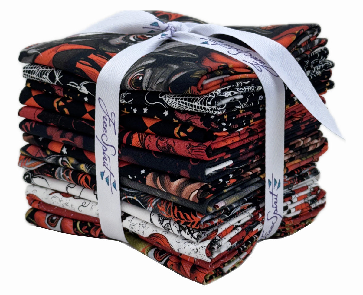 Free Spirit - Costumes & Cobwebs Fat Quarter Bundle by Club Hauer 13 pcs