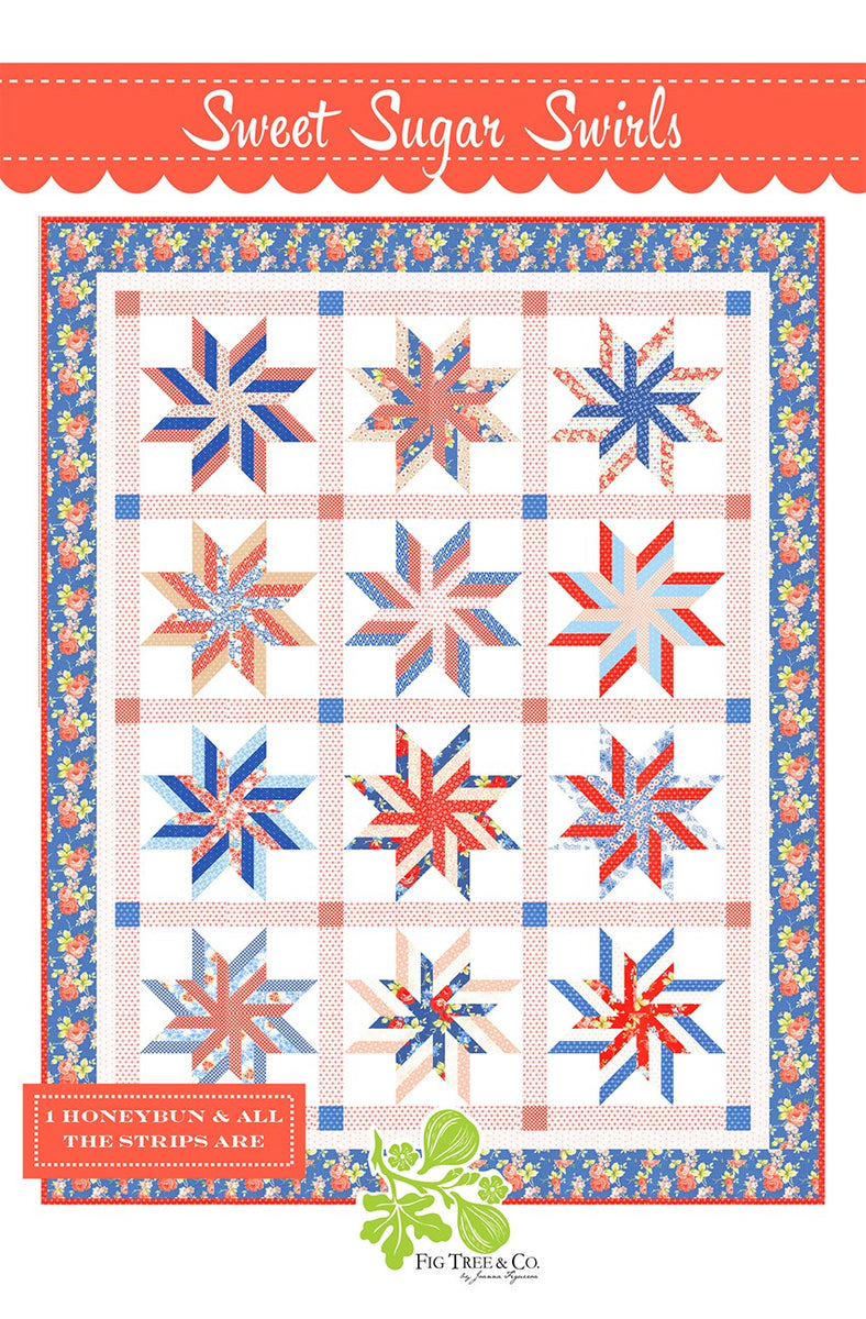 Sweet Sugar Swirls Quilt Pattern by Joanna Figueroa