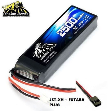 Leopard Power 2S 7.4v 2500mAh 3C Lipo Receiver Battery with EC3 Plug
