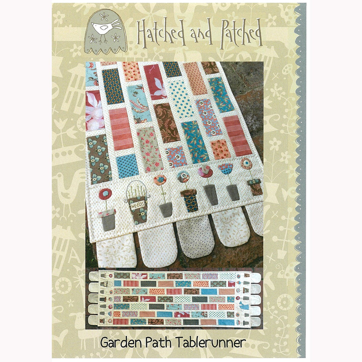 Garden Path Tablerunner Pattern by Anni Downs