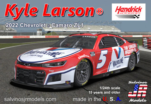 Salvinos JR HMC2022KLV Kyle Larson 2022 Chevrolet with Valvoline livery Model Kit