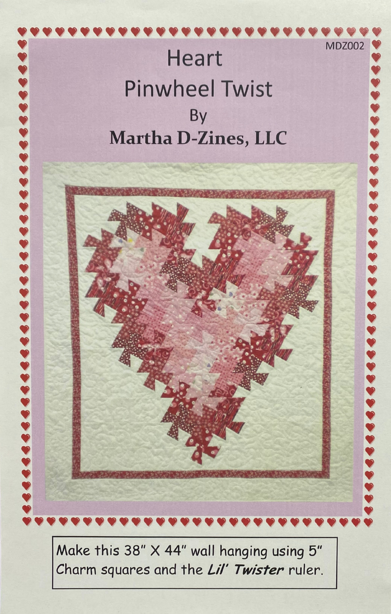 Heart Pinwheel Twist Pattern by Martha D-Zines
