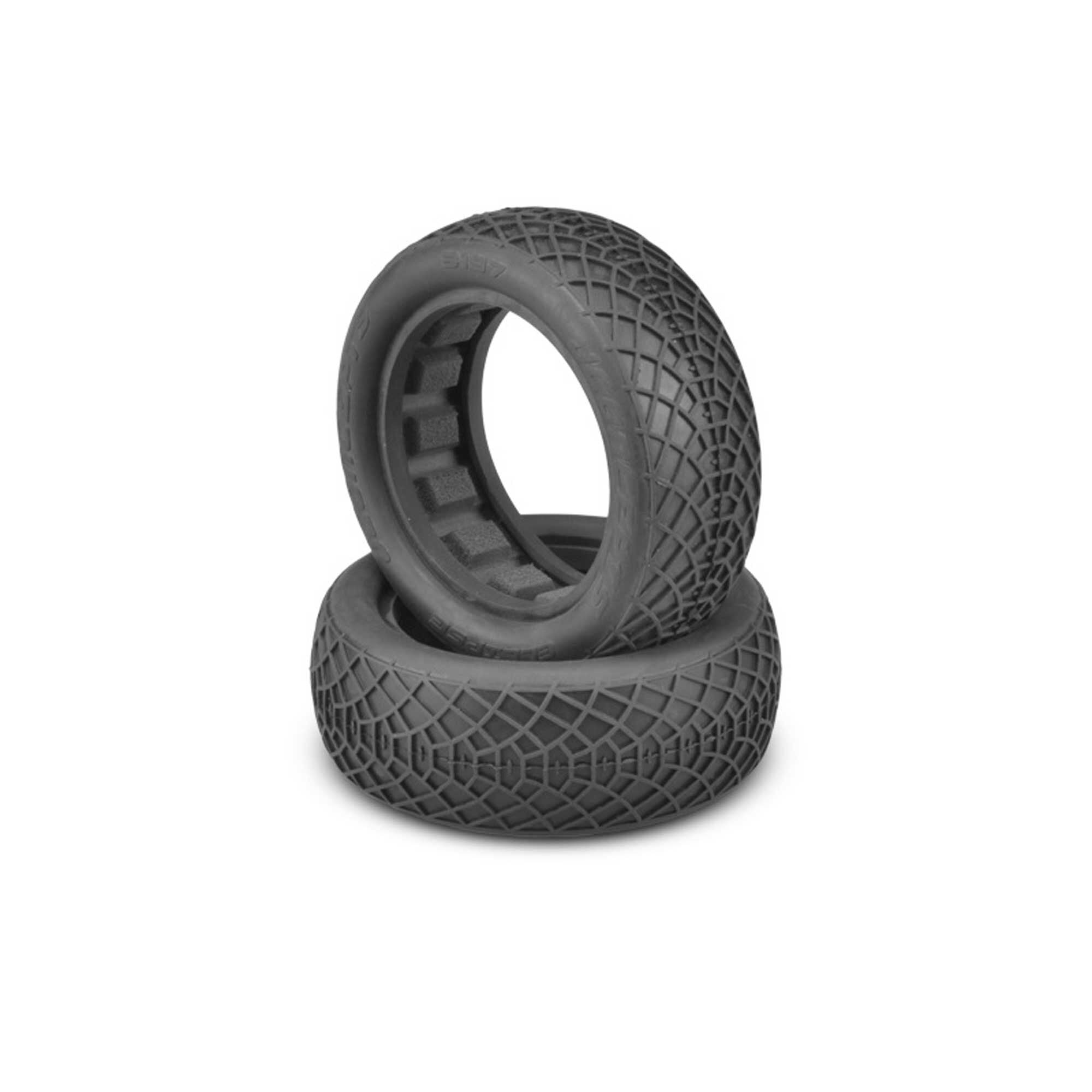 1/10 Ellipse 2.2 Front 2WD Buggy Tires and Inserts Green Compound (JCO319702)