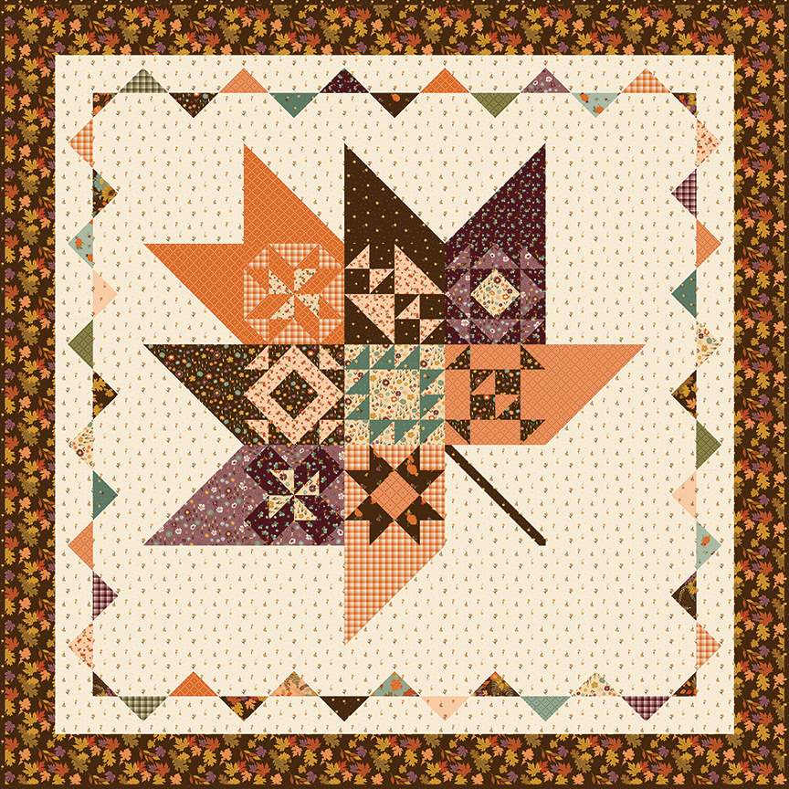 Riley Blake - Awe of Autumn - The Pressed Leaves Quilt Kit by Sandy Gervais