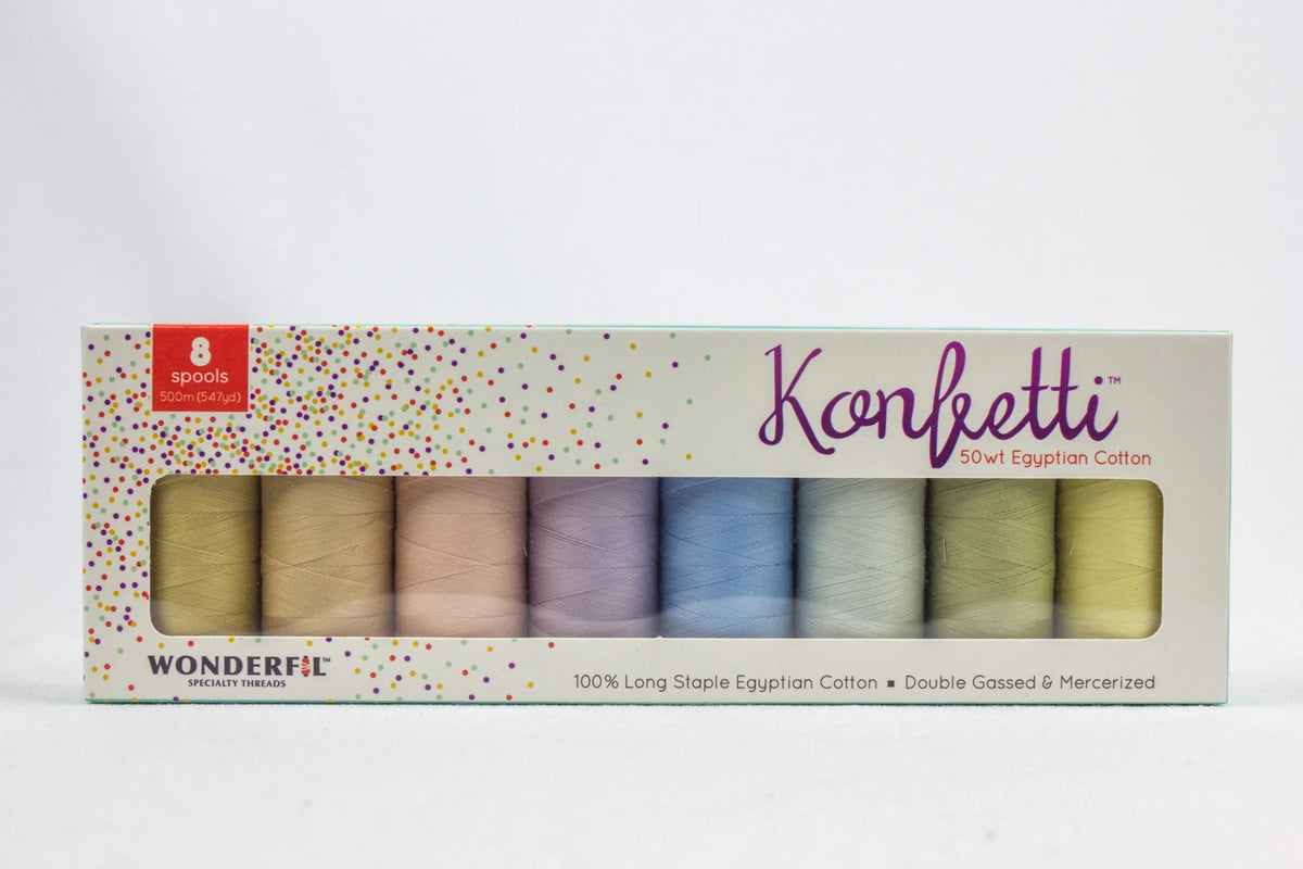 Konfetti 8-Spool Thread Set - Iced Pastels
