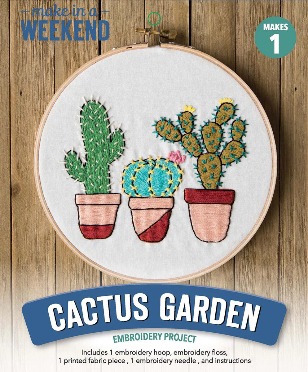 Leisure Arts Cactus Garden Embroidery Kit
