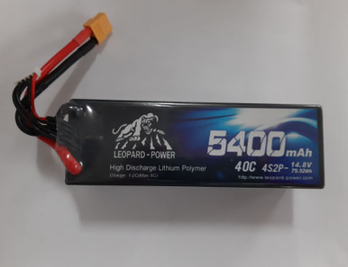 Leopard Power 4S 14.8 5400mAh 60C Hardcase LiPo Battery w/EC5