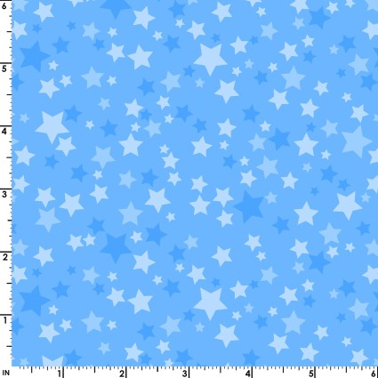 Skinny - SK15734 - 1 1/2 yds - Maywood Studio - Playtime Flannel - Stars - Blue