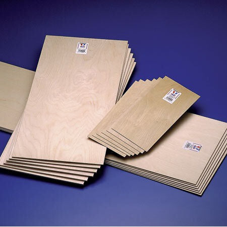 1/64 Aircraft Grade Birch Plywood 12 x 24 inches (6 Pieces) (MID5240)
