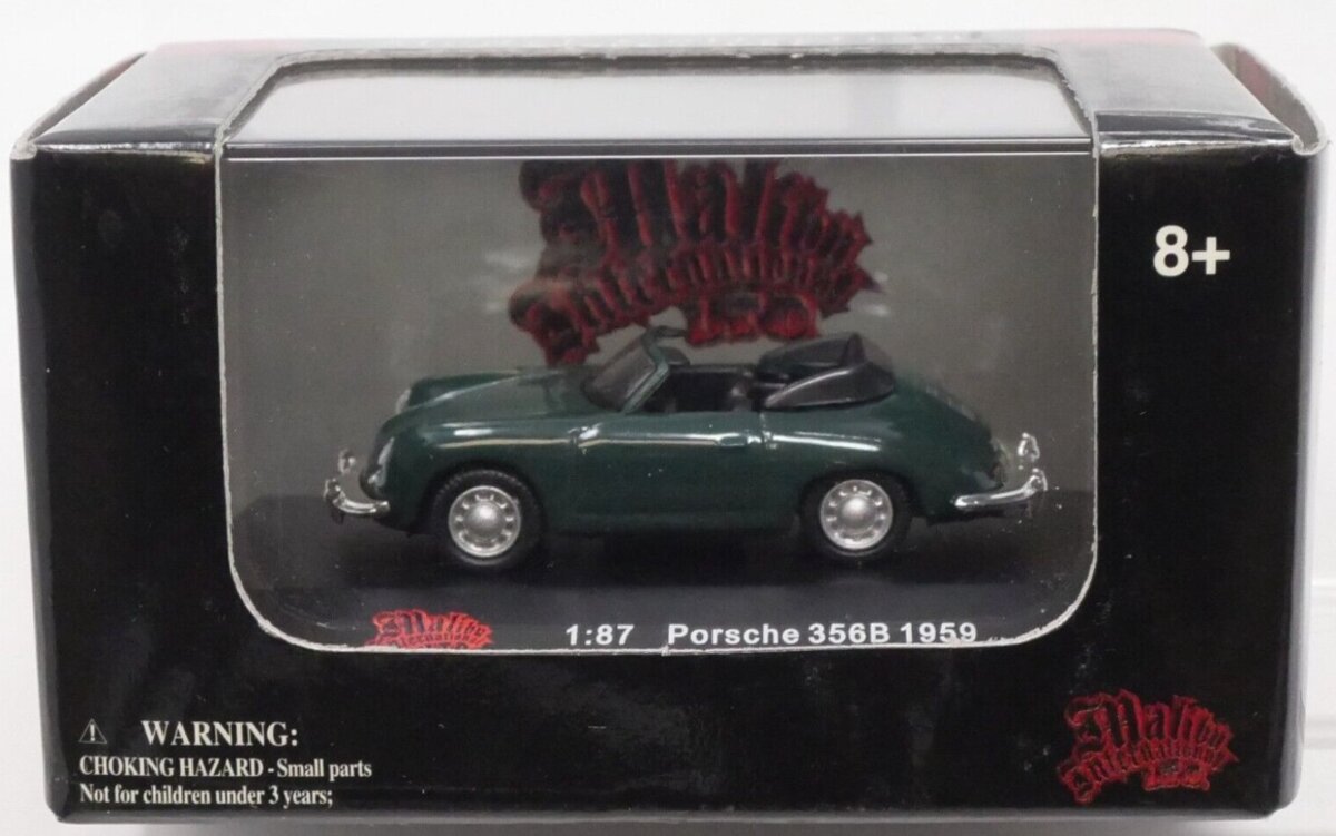Malibu International 111 1:87 Scale Dark Green 59' Porsche 356B 1959