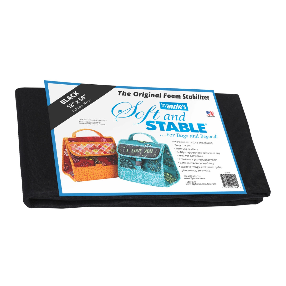 By Annies Soft and Stable Black 100% Polyester Stabilizer 18in x 58in