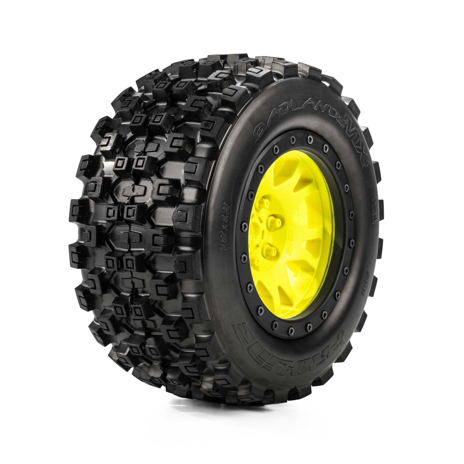 Pro-Line Racing 1/5 Limited Edition Badlands MX43 Pro-Loc Front/Rear Tires Mounted 24mm Yellow/Black Impulse (2): X-MAXX (PRO1013116)
