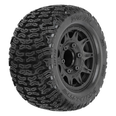 Pro-Line Racing 1/10 Bonesaw F/R 2.8 inch MT Tyres Mounted 12mm/14mm Black Raid 2Pcs
