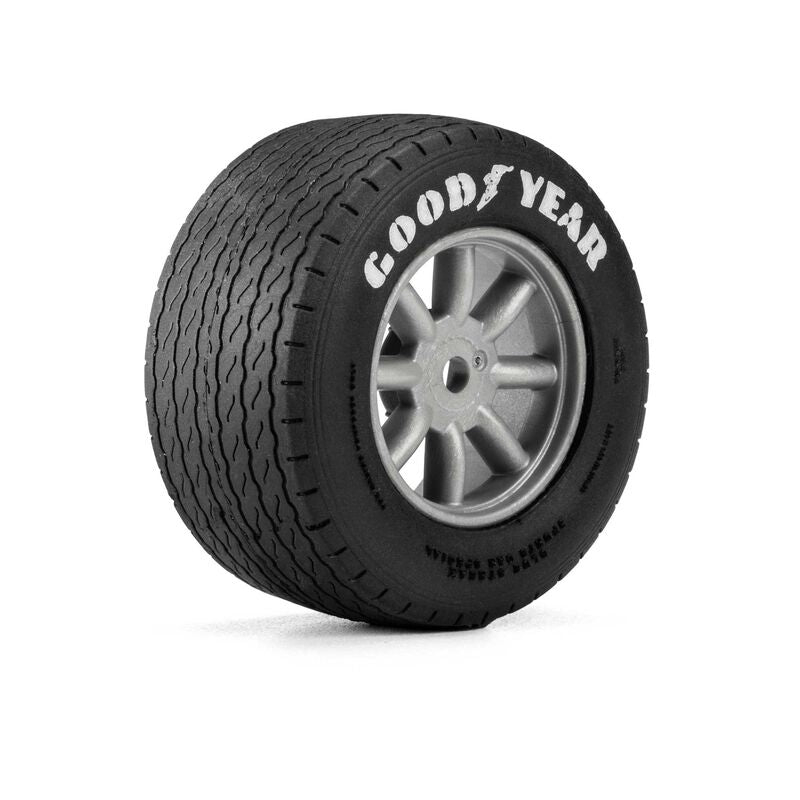 Pro-Line Racing 1/12 Goodyear Blue Streak VTA Front Tires Mounted 8mm Gray Wheels (2): Losi NASCAR Race Car