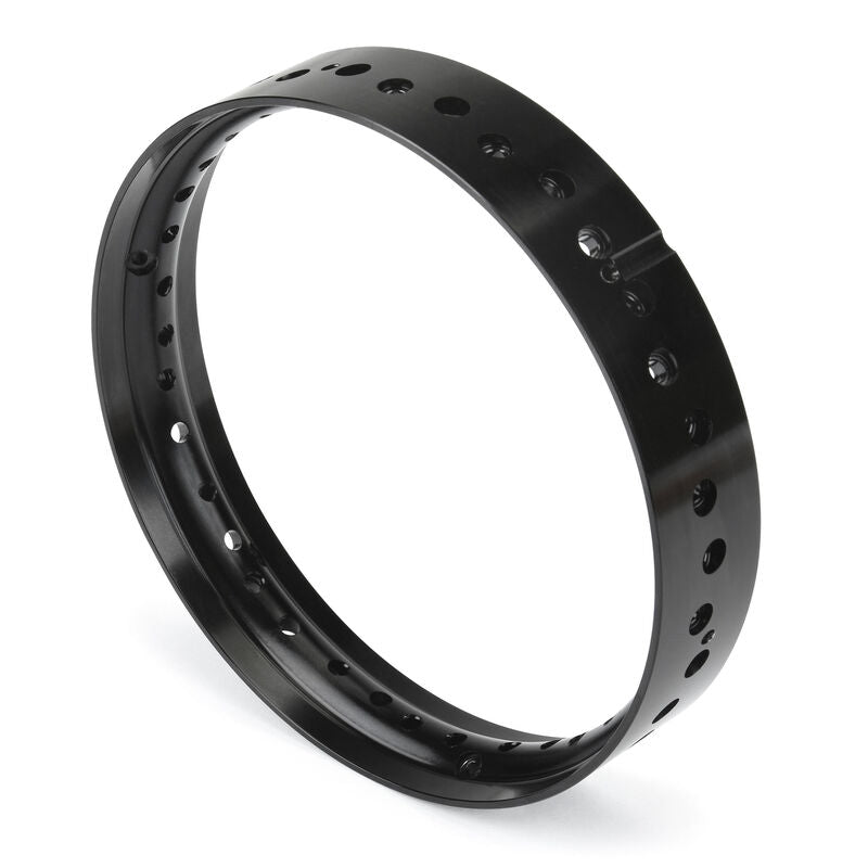 LOSI 1/4 Pro-Spec Aluminum Front Rim Black: Promoto-MX