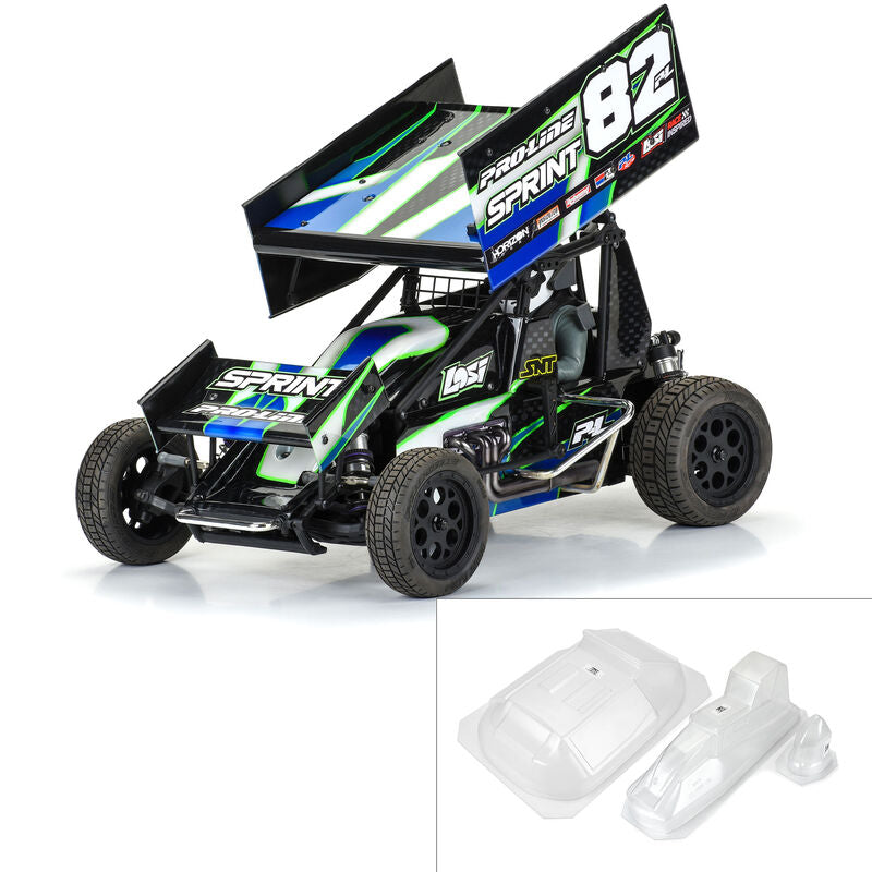 1/10 Sprint Car Lightweight Body Kit w/ Wings Clear (Losi 22S Sprint Car), PRO367400