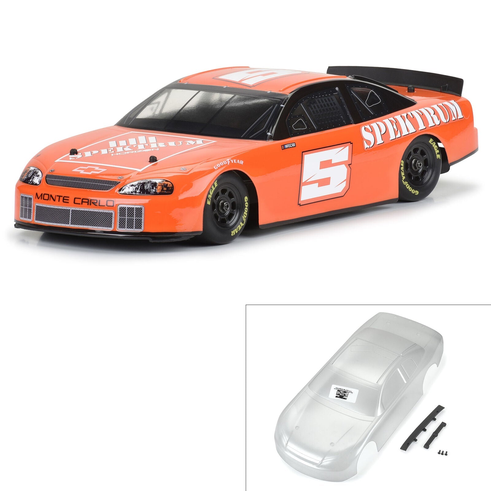 1/12 Pre-Cut 1996 Chevy Monte Carlo Clear Body: Losi NASCAR GROM, PRO371317