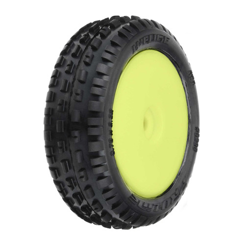 Proline 8298-12 1/18 Wedge Front Carpet Mini-B Tires Mounted 8mm Yellow Wheels (2)