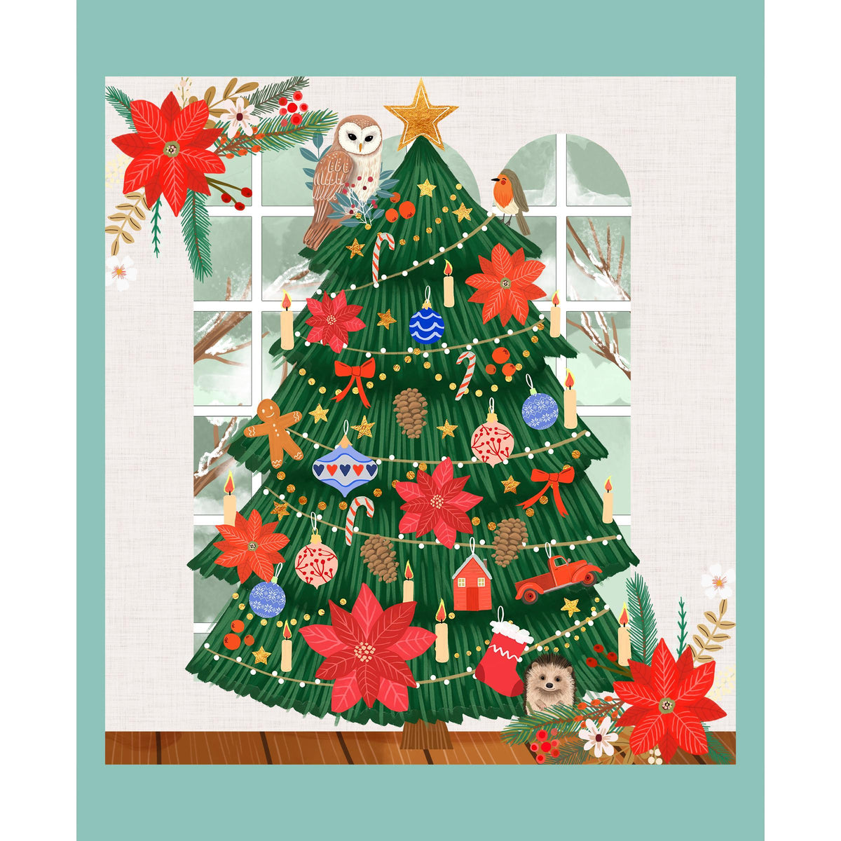 FREE SPIRIT - Christmas Cabin by Mia Charro - PANEL - Cozy Christmas - Multi - PL1192-