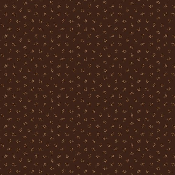 MARCUS FABRICS - Arabella by Katie Solberg & Carrie Quinn - Tiny Tri-Leaf - Brown