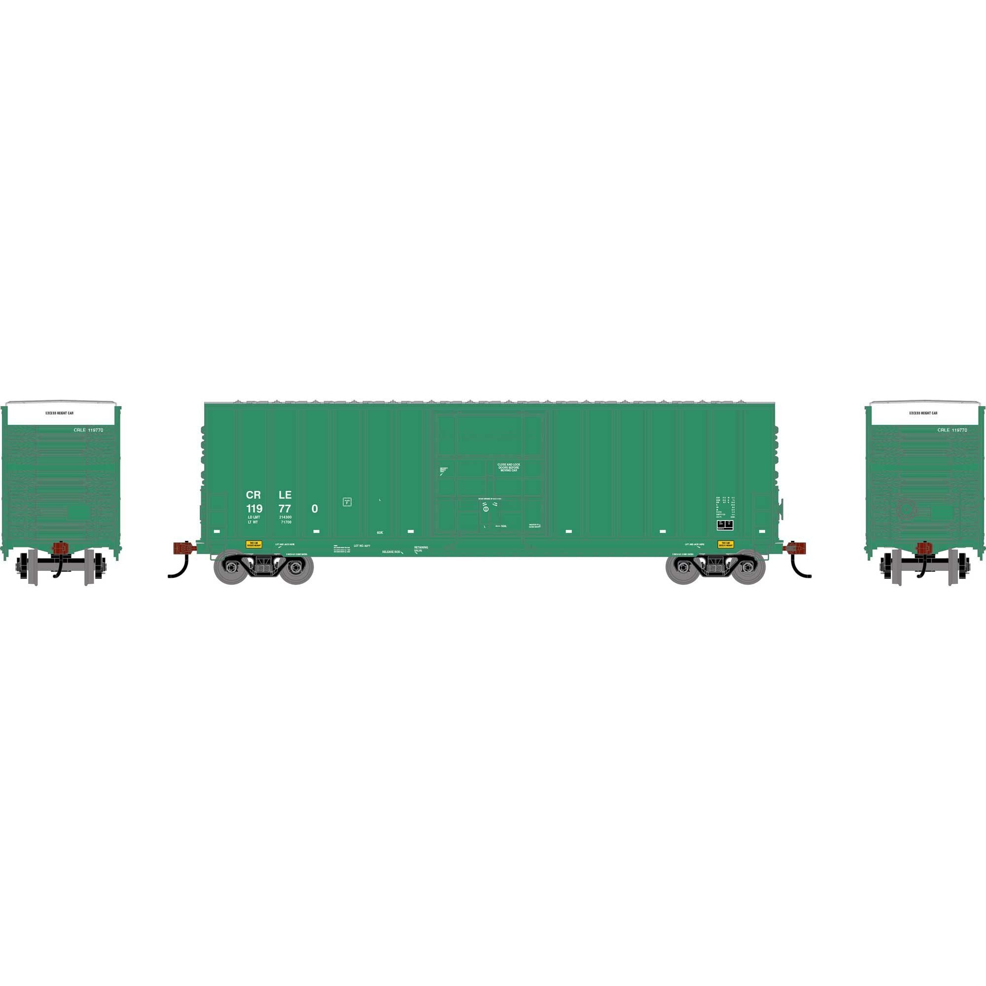 HO RND GATX 50' High-Cube Single Plug Rib-Side Box Car (RND-2737)