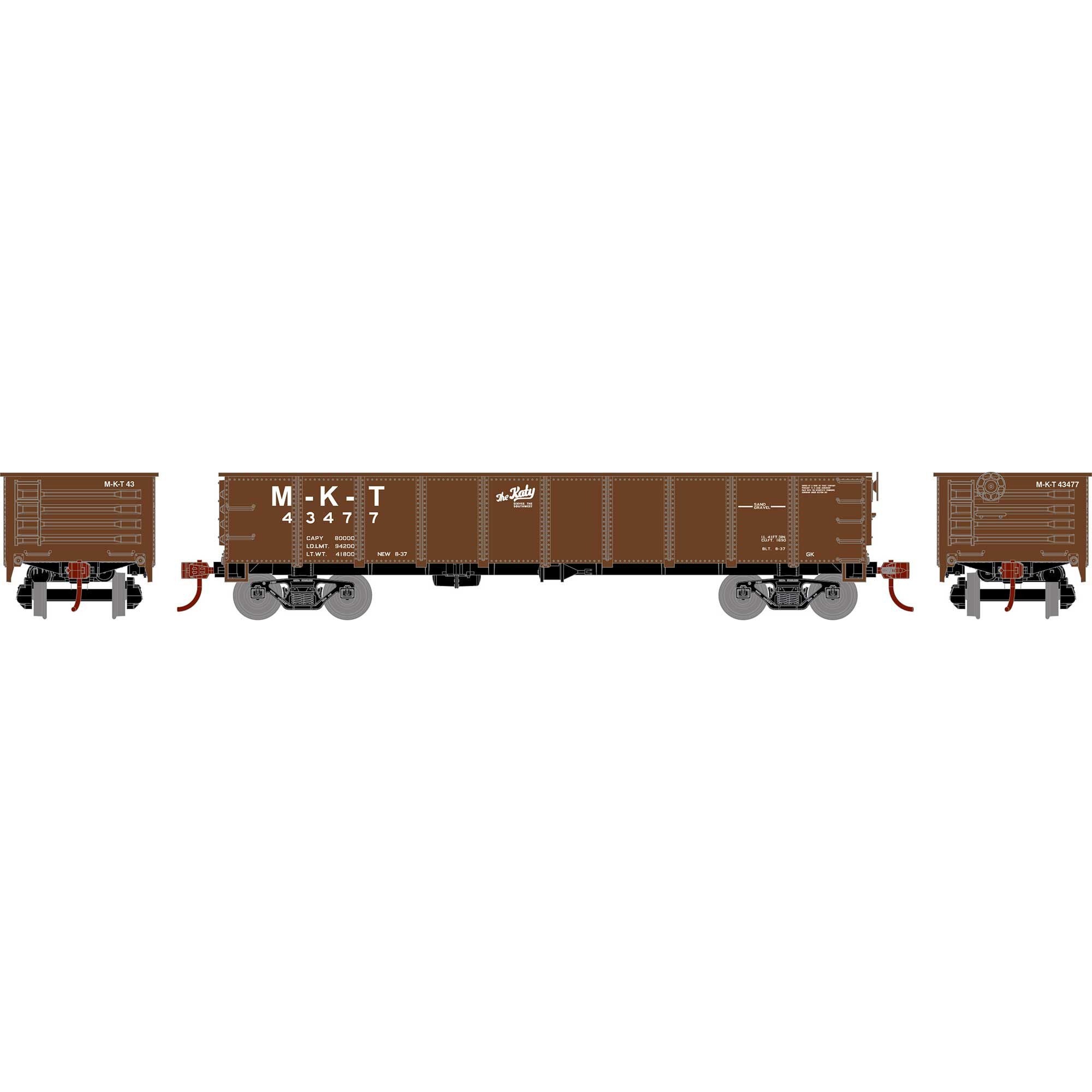 HO RND 40' Gondola MKT #43477 (RND-2835)