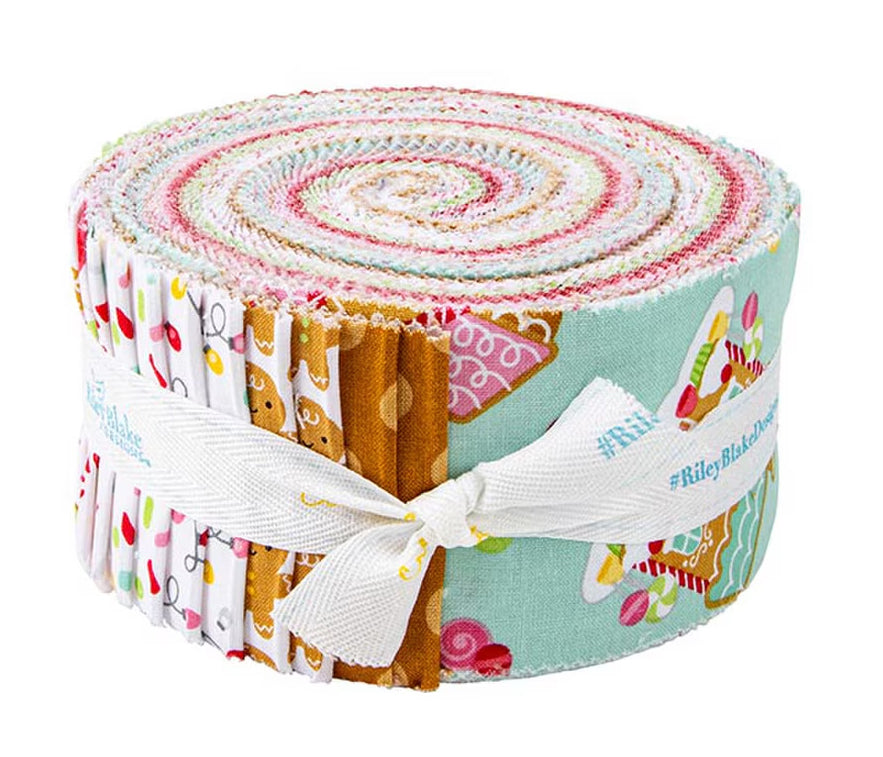 Riley Blake - Gingerbread Kisses 2.5" Rolie Polie by Doodlebug Design Inc 40 pcs