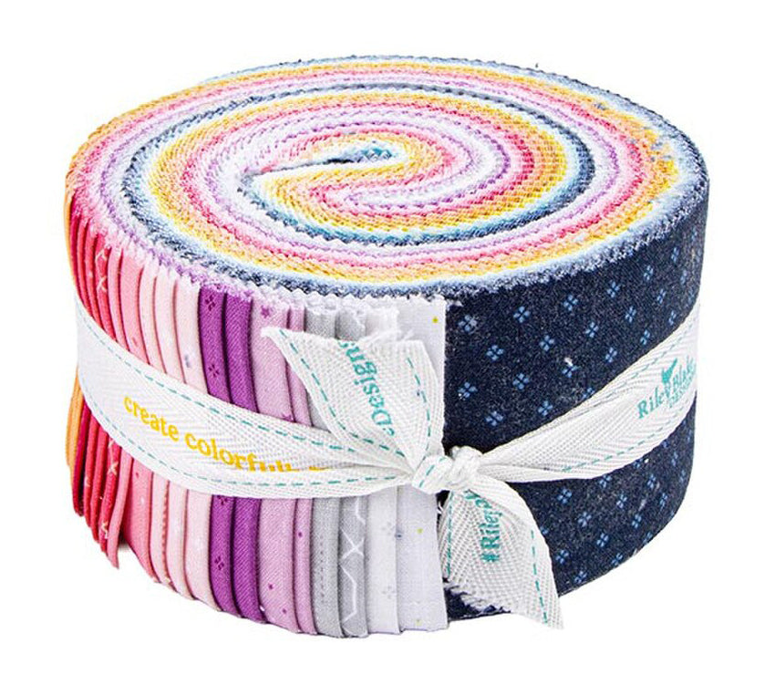Riley Blake - Essence collection 2.5" Rolie Polie by Fran Gulick 40 pcs
