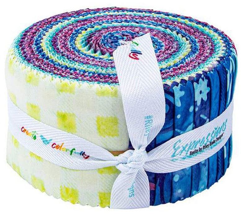 Riley Blake - Expressions Batiks: Daisy Dots 2.5" Rolie Polie 40 pcs