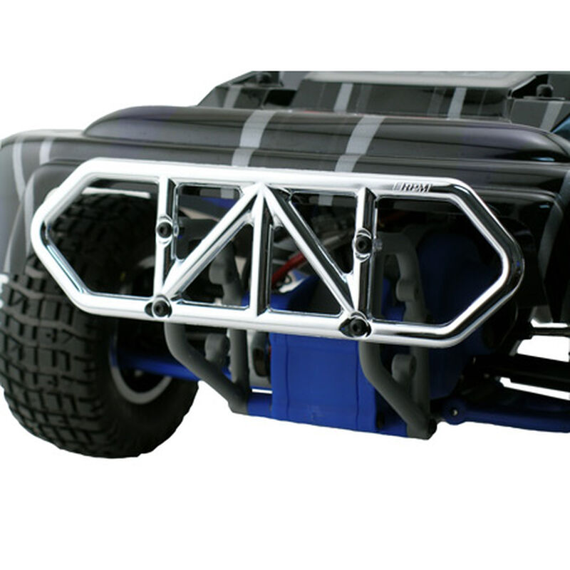 RPM Rear Bumper, Chrome: 2WD Traxxas Slash RPM-81003