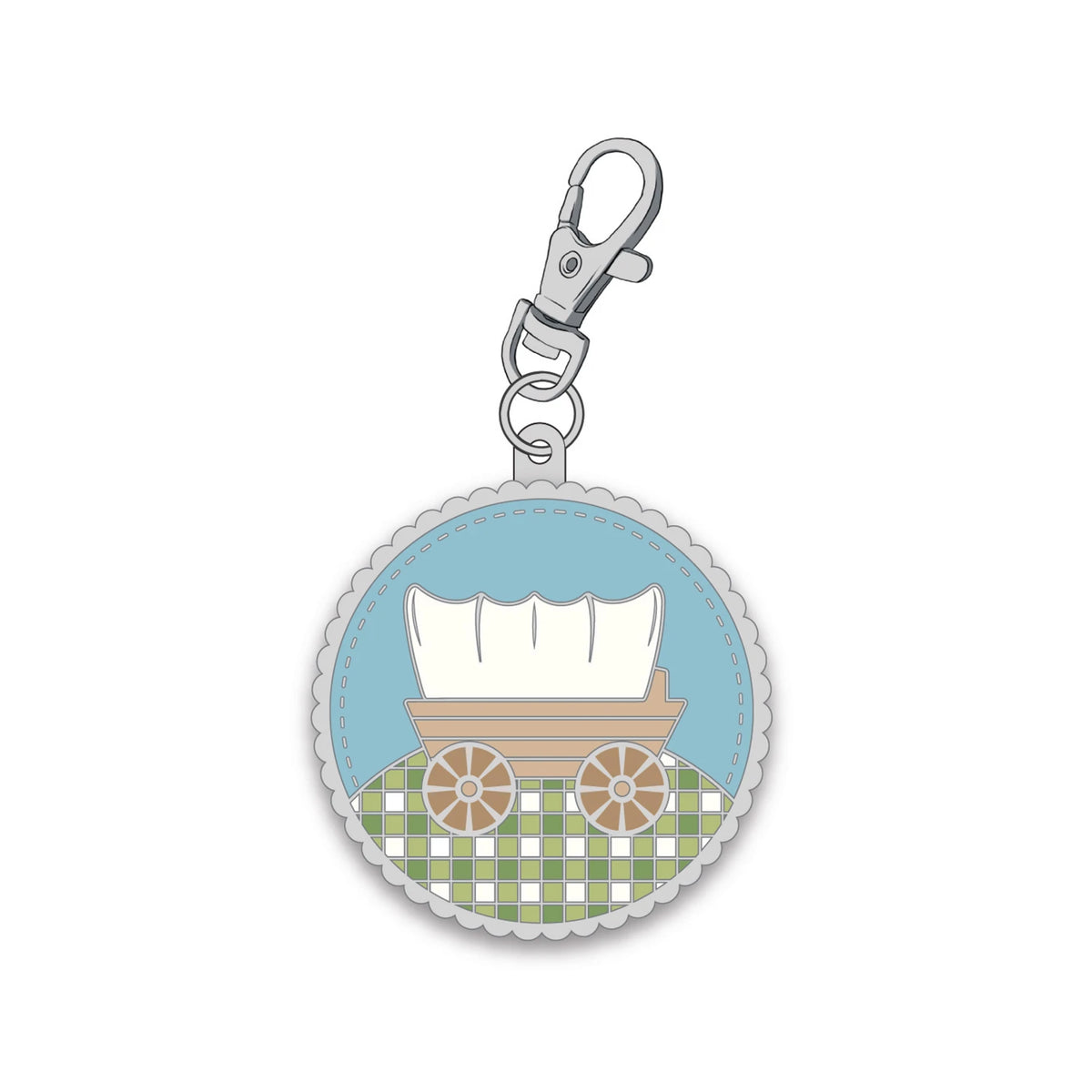 Lori Holt - Prairie Covered Wagon Enamel Charm