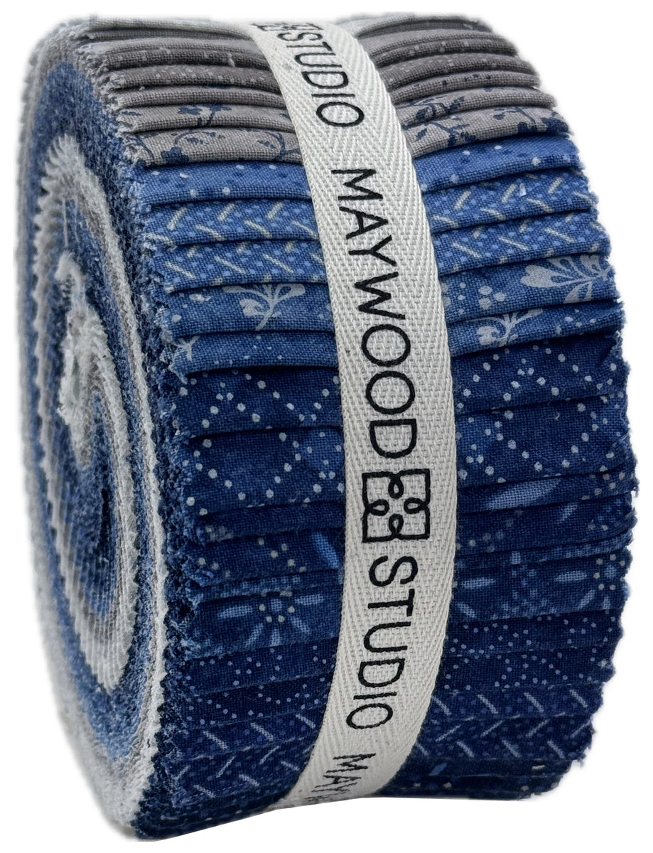 Maywood Studio - Patchwork Blue 2.5" Strips 40 pcs