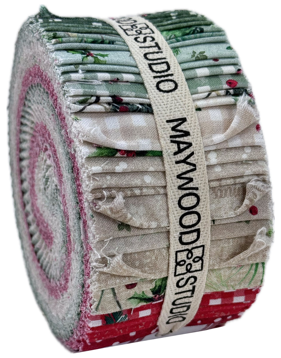 Maywood Studio - Winter Wreaths 2.5" Strips 40 pcs