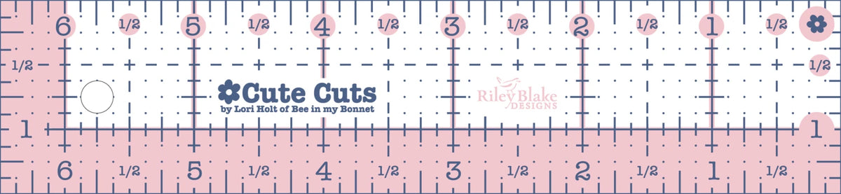 Lori Holt - Cute Cut Ruler Rectangle 1-1/2in x 6-1/2in
