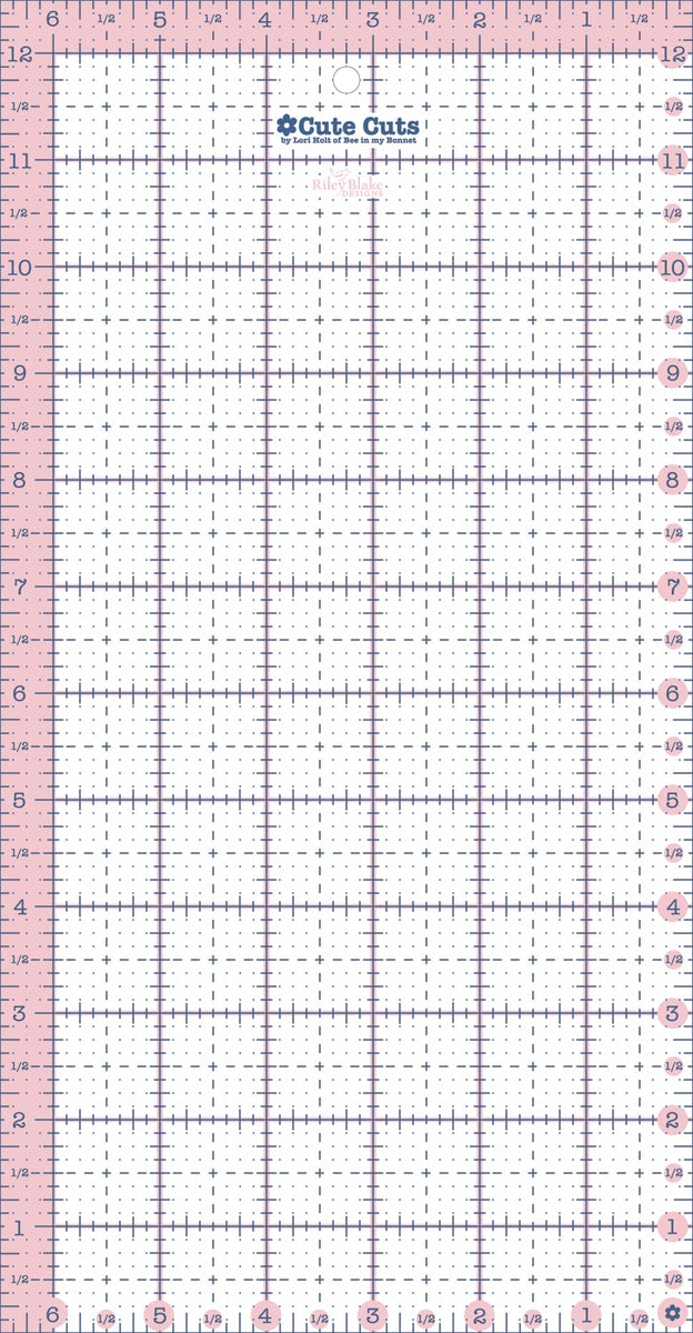 Lori Holt - Cute Cuts Ruler Rectangle 6-1/2in x 12-1/2in