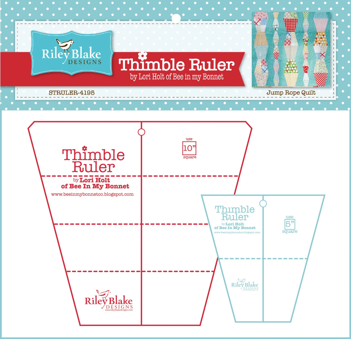 Lori Holt Thimble Rulers - 10in, 5in
