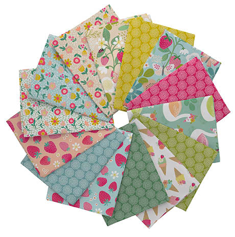 QT Fabrics - Sweet Summer Fat Quarter Bundle by Anne Lehman Stolpe 14 pcs