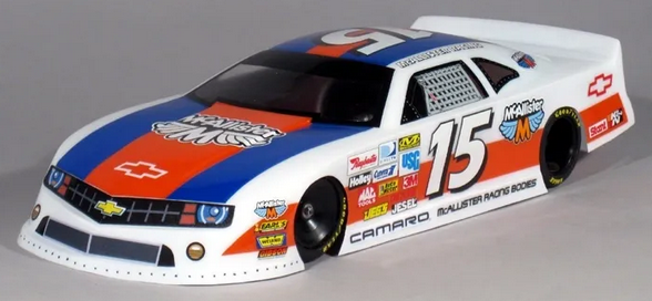 McAllister Racing ASA Style Camaro Latemodel Body Oval ASA w/Decals, MCA-273
