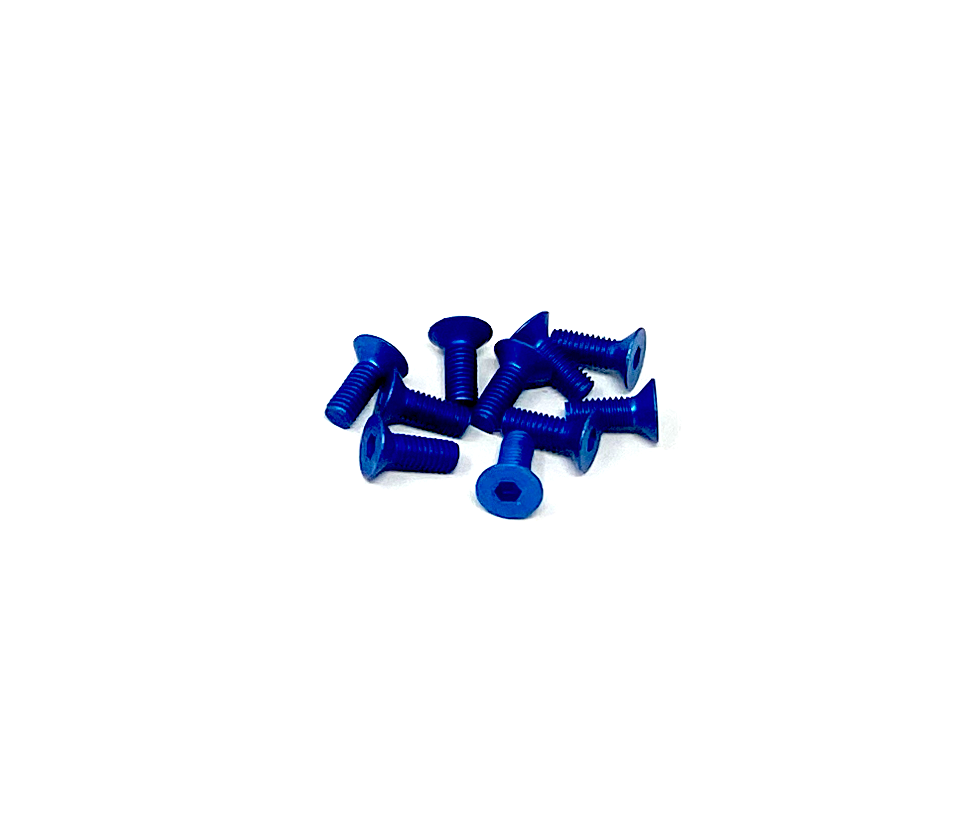 M3 x 8mm Flat Head Socket Screws - Aluminum